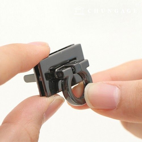 カバンロックラウンド3cmブラックニッケル73108