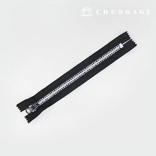 ロールジッパーホームファッションプラスチックジッパーアルファベット20cmホワイト60780