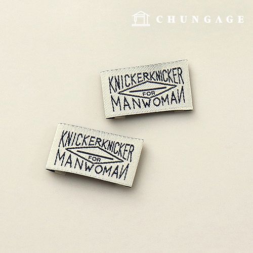 コットン織りラベル両接ハンドメイドラベルニコニッカーベージュ60816