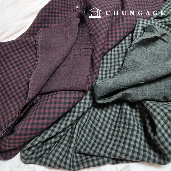 コットン20カウントウォッシングチェック生地広幅二重紙羊コットンスクエア2種