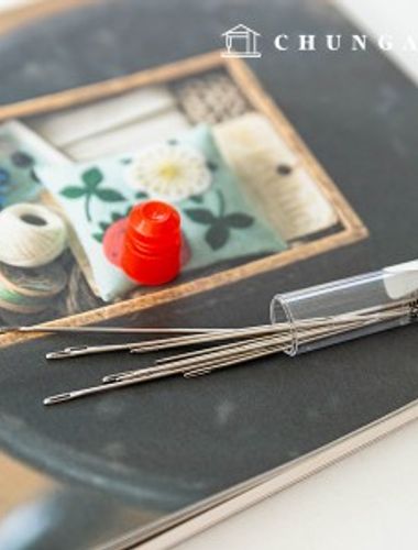 手針セット円形刺繍針樽透明ケース