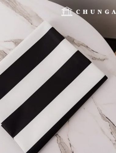 防水布タフタピグメント 防水布210T広幅4cmストライプ636