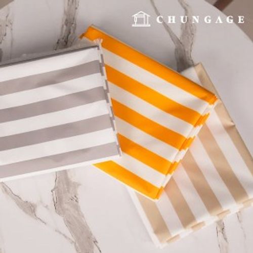 防水布タフタピグメント 防水布210T 広幅2cmストライプ3種