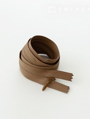 コンソールジッパー隠しホンソールジッパー60cmキャメル