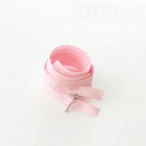 コンソールジッパー隠しホンソールジッパー60cm薄ピンク