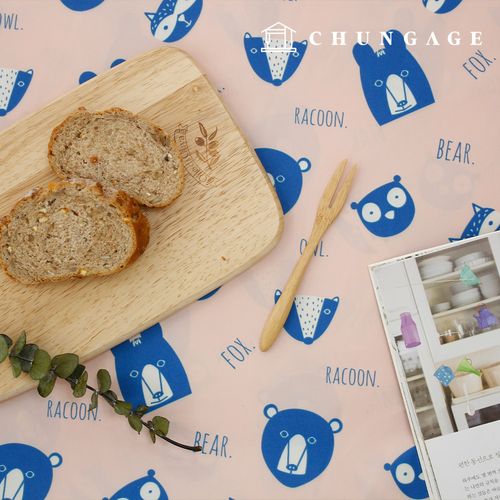 ポリパターン生地イチョウ葉