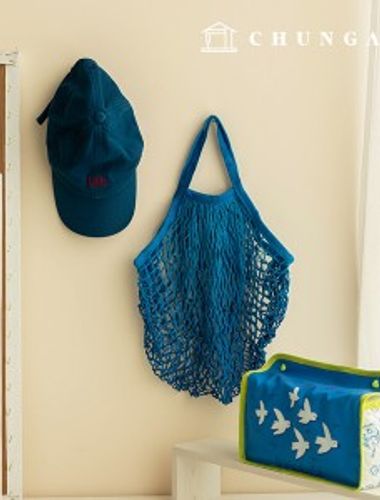 ネットバッグネットバッグメッシュネットバッグゼロウエストブルー