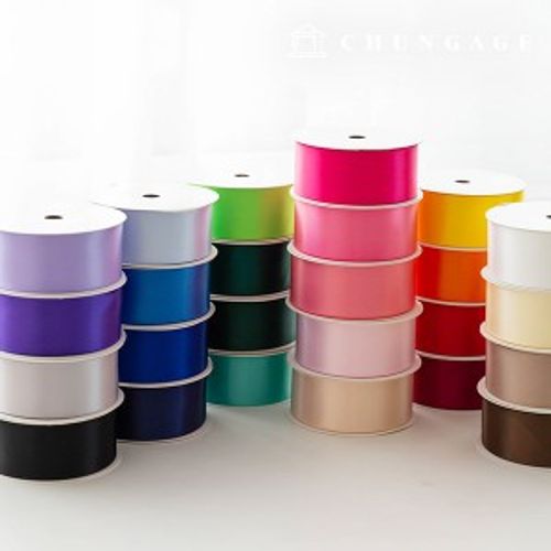 サテンリボン紐包装リボンテープ紐クラフト40mm 25種1ヤード