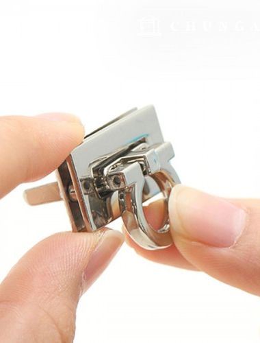 カバンロック丸型3cmシルバー73109