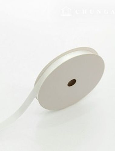 サテンリボン紐20マロール包装リボンテープ紐クラフト10mmホワイト