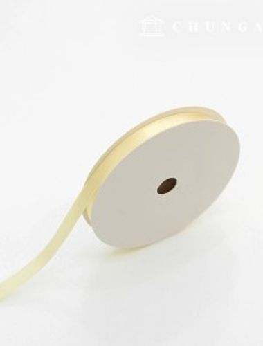 サテンリボン紐20マロール包装リボンテープ紐クラフト10mmクリーム