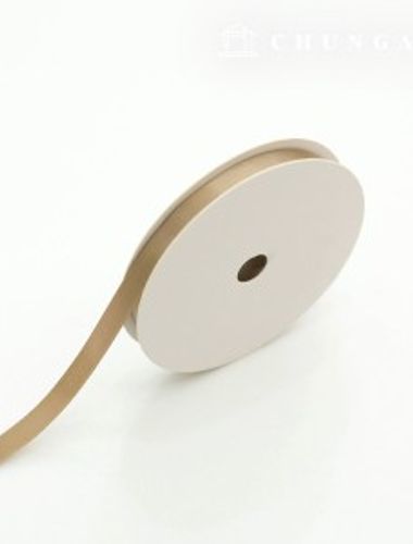 サテンリボン紐20マロール包装リボンテープ紐クラフト10mmベージュ