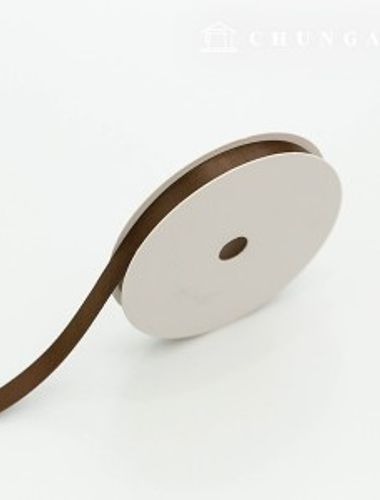 サテンリボン紐20マロール包装リボンテープ紐クラフト10mmブラウン