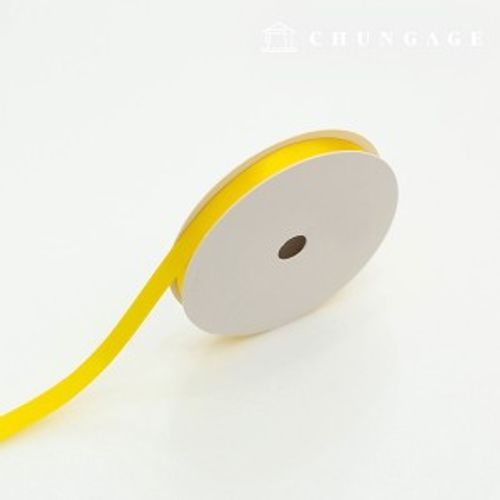 サテンリボン紐20マロール包装リボンテープ紐クラフト10mm イエロー