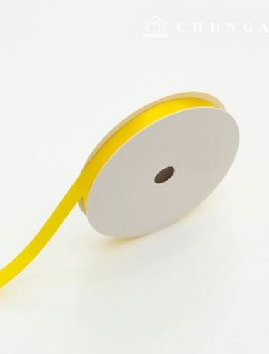サテンリボン紐20マロール包装リボンテープ紐クラフト10mm イエロー
