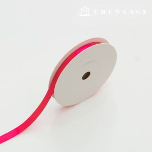 サテンリボン紐20マロール包装リボンテープ紐クラフト10mmチェリー