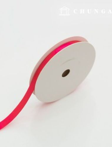 サテンリボン紐20マロール包装リボンテープ紐クラフト10mmチェリー