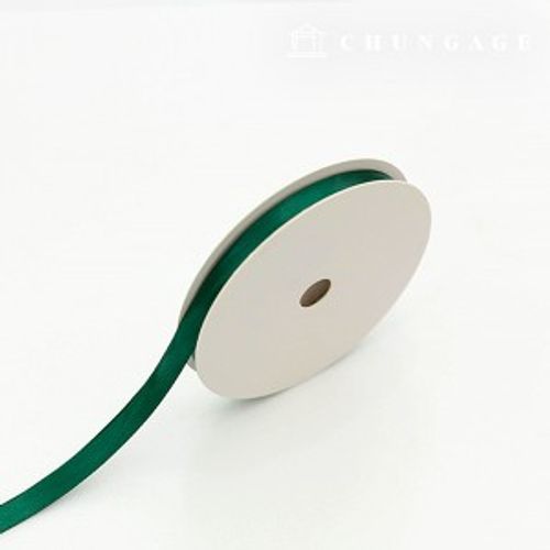 サテンリボン紐20マロール包装リボンテープ紐クラフト10mmディープグリーン