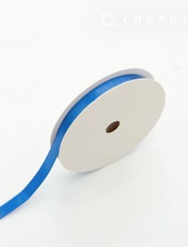 サテンリボン紐20マロール包装リボンテープ紐クラフト10mm 青色