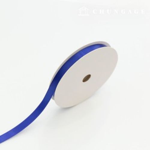 サテンリボン紐20マロール包装リボンテープクラフト10mmディープブルー