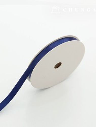 サテンリボン紐20マロール包装リボンテープ紐クラフト10mmネイビー