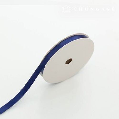 サテンリボン紐20マロール包装リボンテープ紐クラフト10mmネイビー