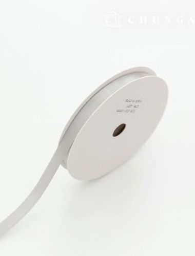 サテンリボン紐20マロール包装リボンテープ紐クラフト10mmグレー