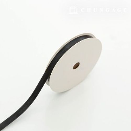 サテンリボン紐20マロール包装リボンテープ紐クラフト10mmブラック