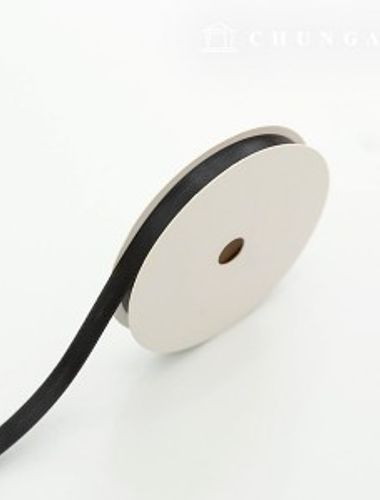 サテンリボン紐20マロール包装リボンテープ紐クラフト10mmブラック