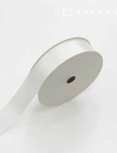 サテンリボン紐20マロール包装リボンテープ紐クラフト25mmホワイト