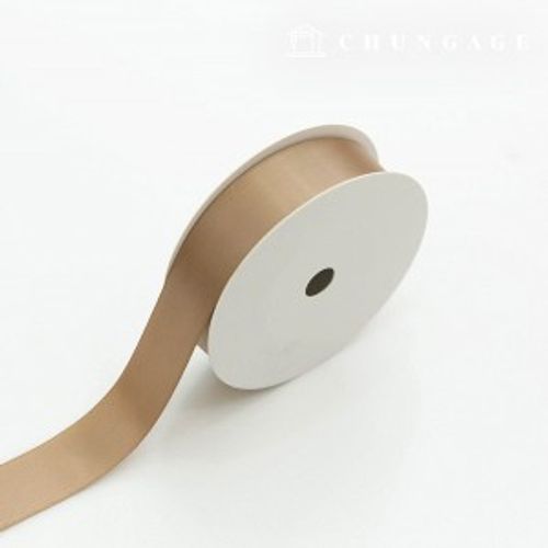 サテンリボン紐20マロール包装リボンテープ紐クラフト25mmベージュ