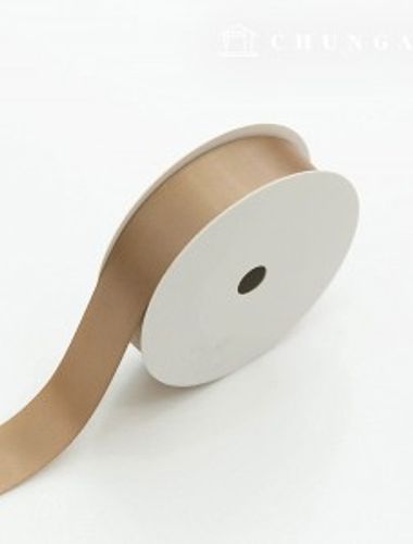 サテンリボン紐20マロール包装リボンテープ紐クラフト25mmベージュ