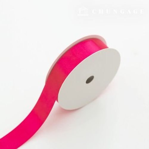 サテンリボン紐20マロール包装リボンテープ紐クラフト25mmチェリー