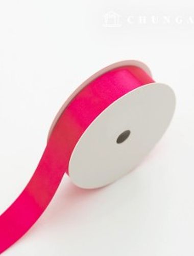 サテンリボン紐20マロール包装リボンテープ紐クラフト25mmチェリー