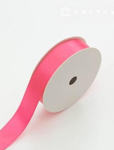 サテンリボン紐20マロール包装リボンテープ紐クラフト25mmピンク