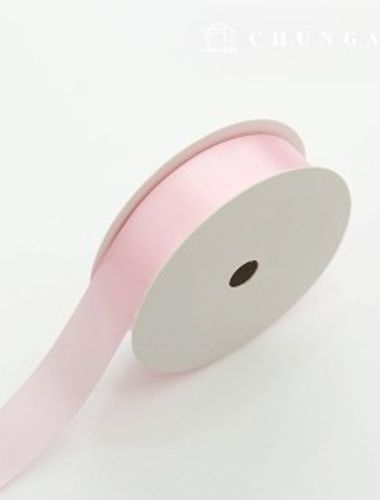 サテンリボン紐20マロール包装リボンテープ紐クラフト25mm薄ピンク