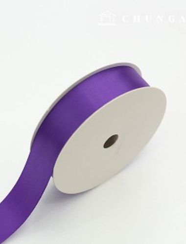 サテンリボン紐20マロール包装リボンテープ紐クラフト25mm紫