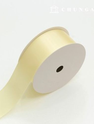 サテンリボン紐20マロール包装リボンテープ紐クラフト40mmクリーム