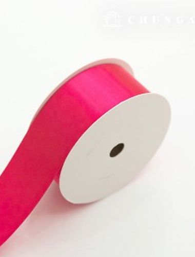 サテンリボン紐20マロール包装リボンテープ紐クラフト40mmチェリー