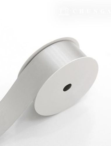 サテンリボン紐20マロール包装リボンテープ紐クラフト40mmグレー