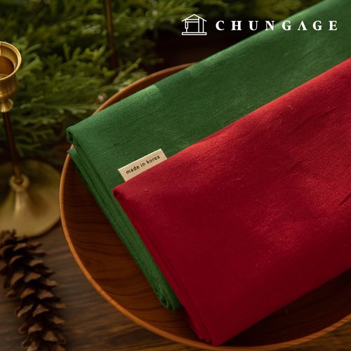 クリスマス生地 リネンウォッシング生地 平織り リネン生地 11 カウントデー 2種