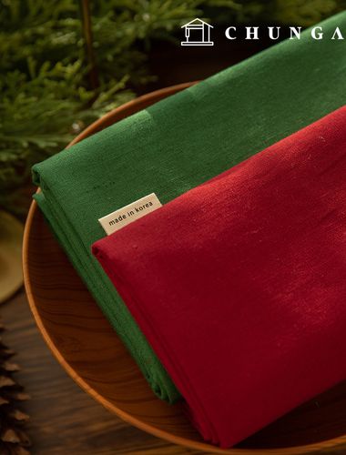 クリスマス生地 リネンウォッシング生地 平織り リネン生地 11 カウントデー 2種