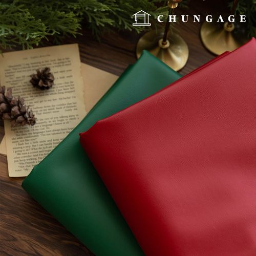 クリスマス生地 人造皮革合成皮革生活防水生地 シンプルフレザー ルドルフ 2種