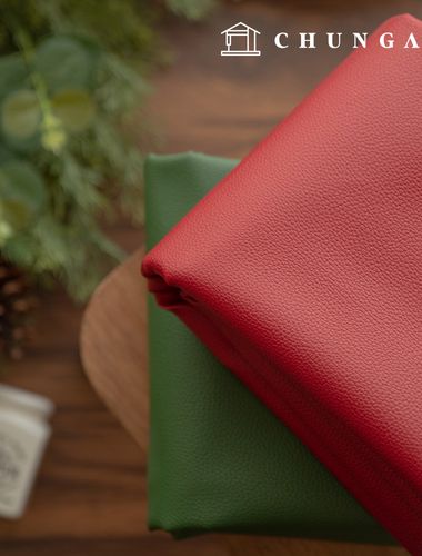 クリスマス生地 人造皮革合成皮革生活防水生地オープレッダーガーランド2種