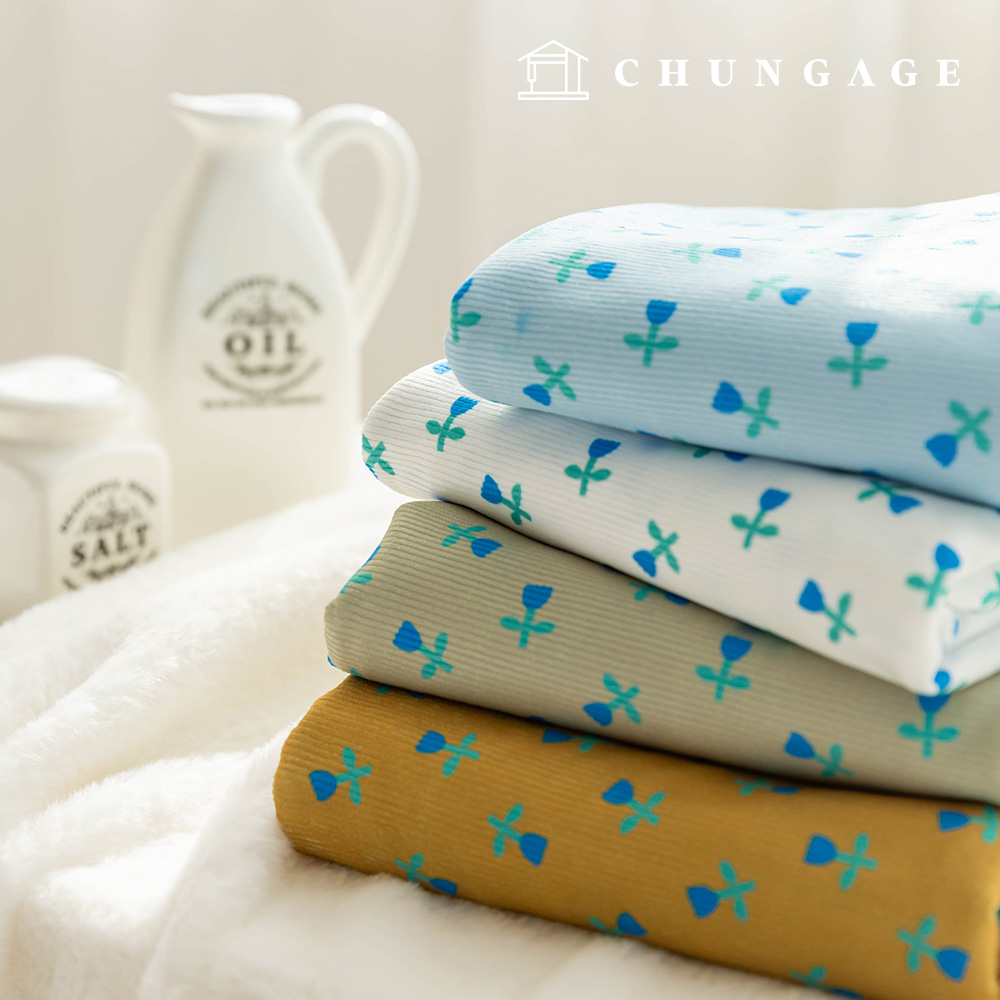 コーデュロイ生地 スパン ザンゴルデン 16W コーデュロイ生地 花柄 花 広幅 冬生地 フォーミー 4種