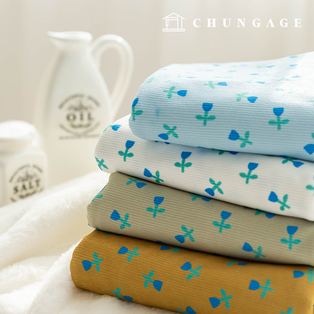 コーデュロイ生地 スパン ザンゴルデン 16W コーデュロイ生地 花柄 花 広幅 冬生地 フォーミー 4種