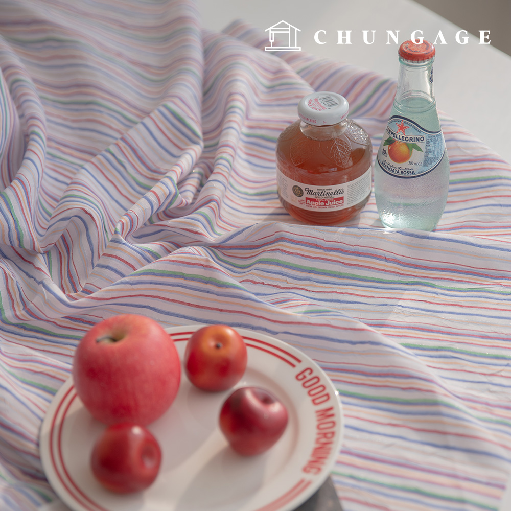 綿混紡生地衣類生地ビンテージグリッターストライプ