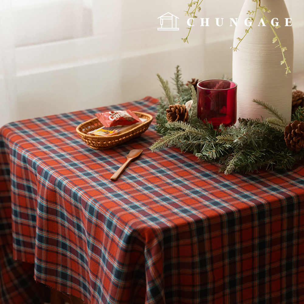 コットンチェック生地 先染チェック 衣類生地 広幅グランド