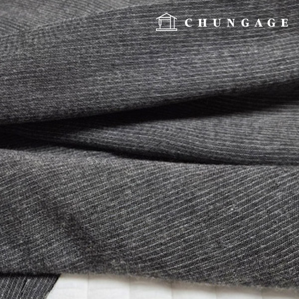 綿生地ウォッシングストライプ広幅40カウント0.3cmチャコール