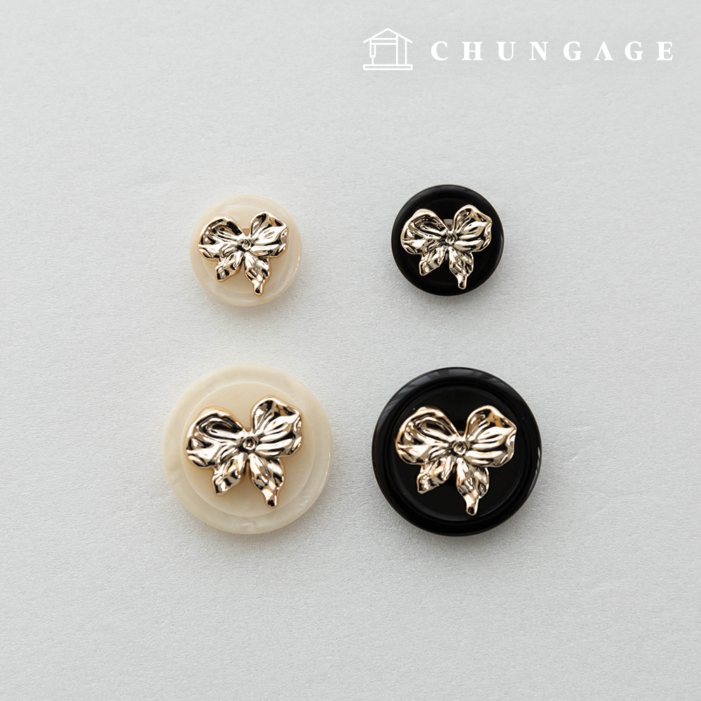 立体リボン円形金属ボタン服を作る